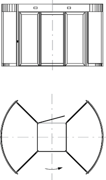 4-створчатые карусельные двери GEZE